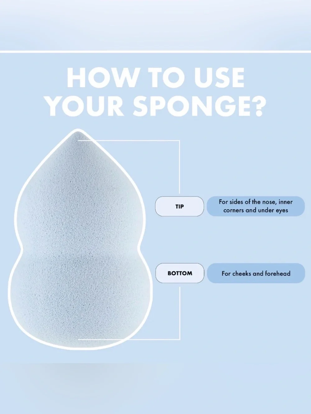 Sephora Light Gray Flawless Complexion Sponge with Lime Base